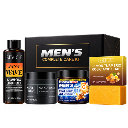 Men’s Complete Care Kit – Hair, Skin & Wave Grooming Set