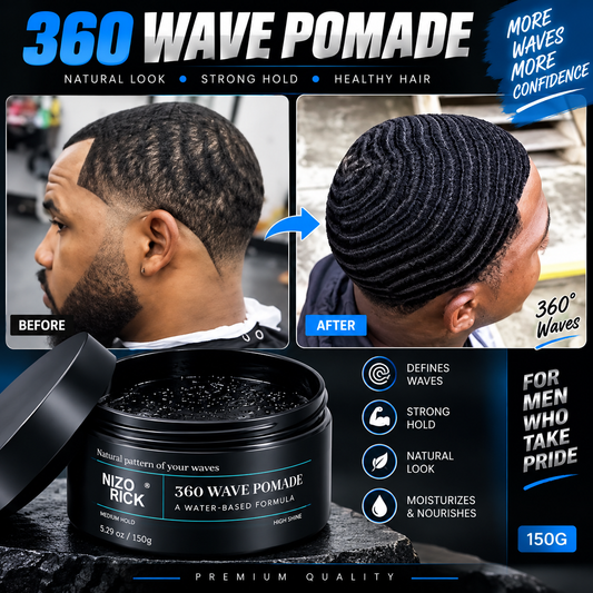 360 Wave Pomade for Men – Strong Hold, High Shine