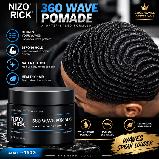 360 Wave Pomade for Men – Strong Hold, High Shine