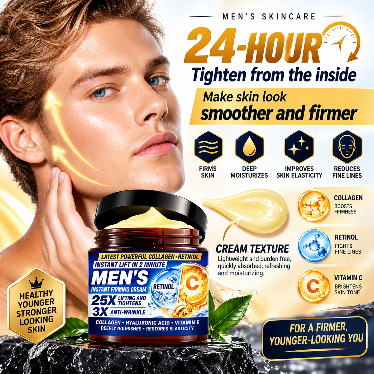 Men’s Age Defense™ – Collagen, Retinol & Vitamin C Firming Cream