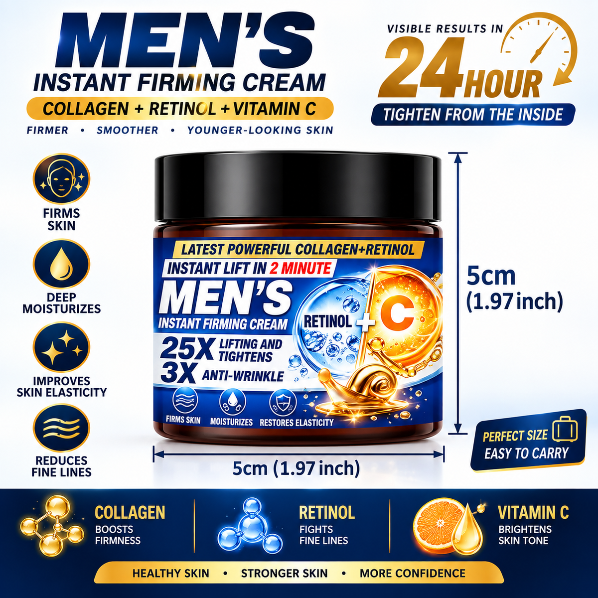 Men’s Age Defense™ – Collagen, Retinol & Vitamin C Firming Cream