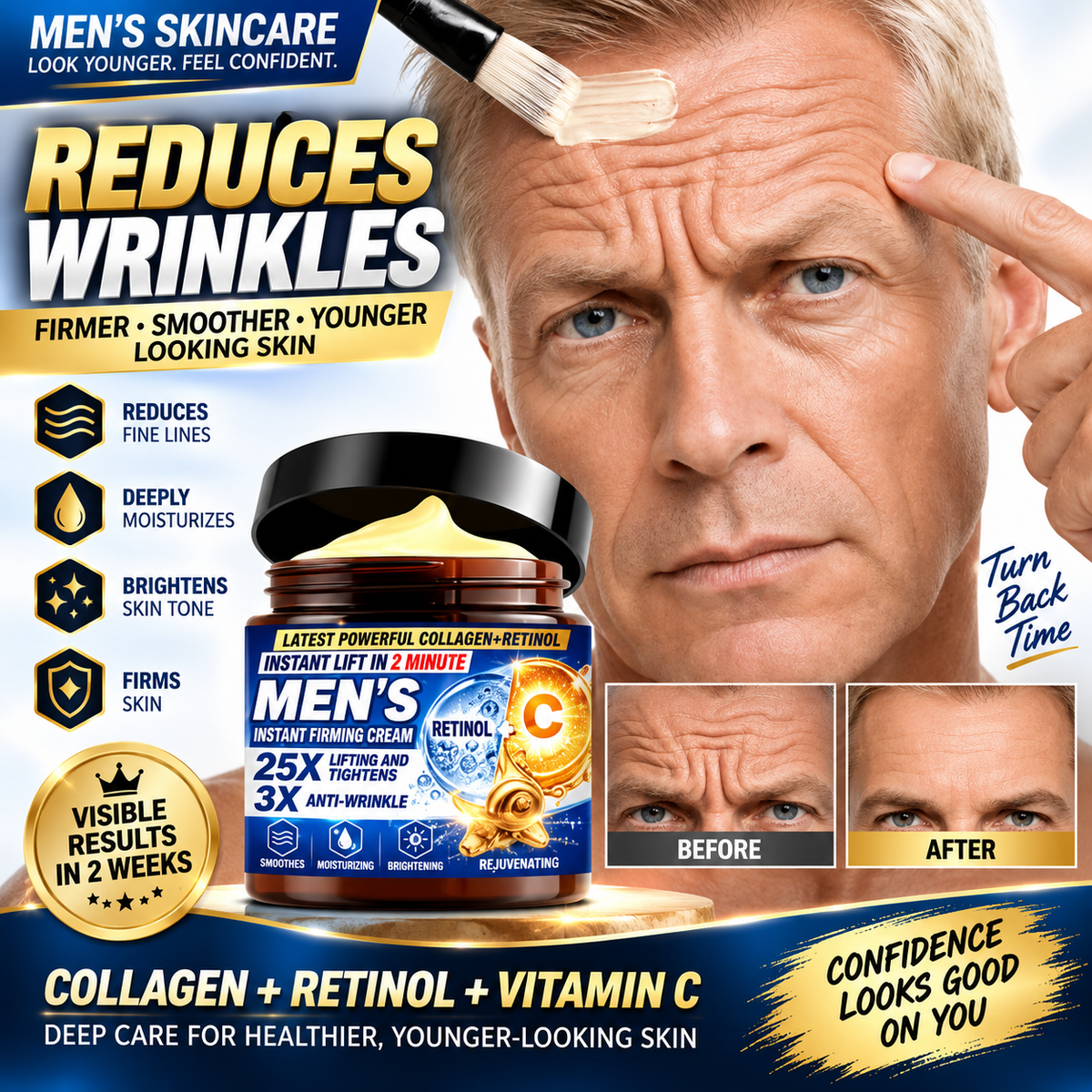 Men’s Age Defense™ – Collagen, Retinol & Vitamin C Firming Cream
